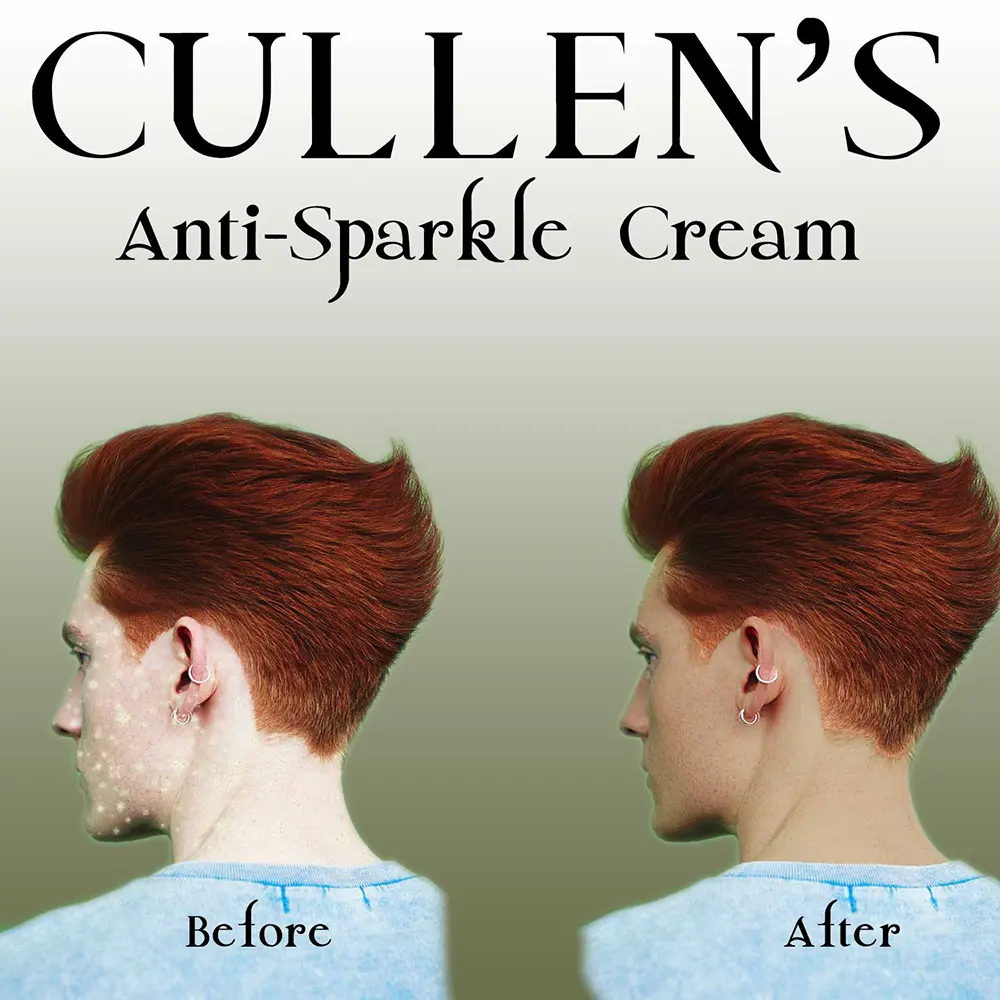 Joke ad for Cullen's Anti-Sparkle cream