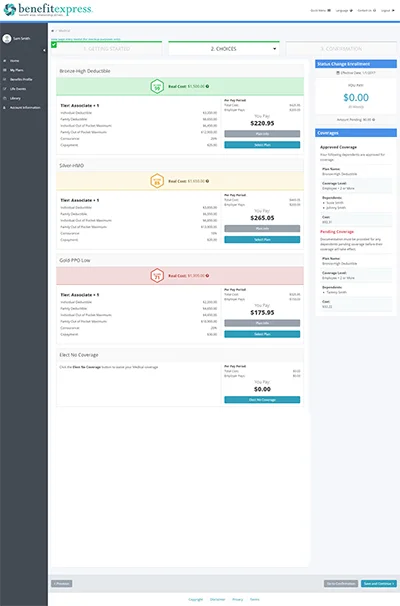 Screenshot 5 of website for My Benefit Express SaaS product