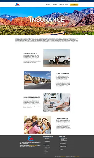 Screenshot 2 of website for FM Insurance