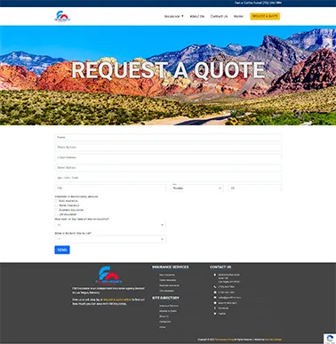 Screenshot 3 of website for FM Insurance