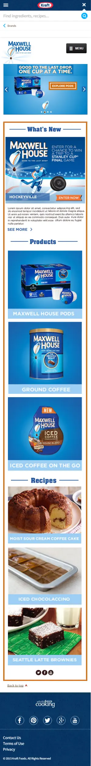 Screenshot 3 of website for Kraft-Heinz