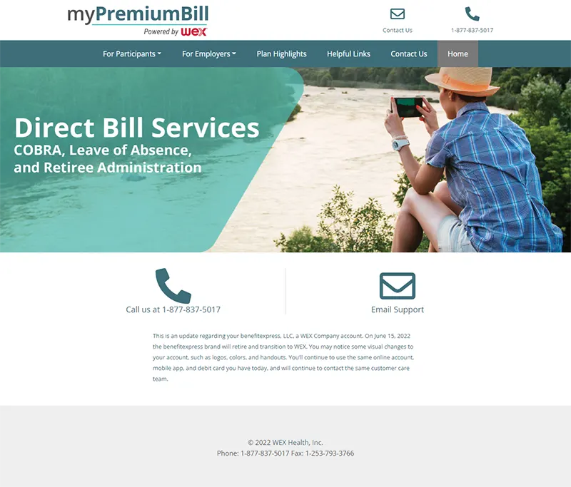 Screenshot 1 of website for My Premium Bill