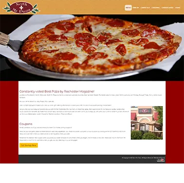 Screenshot 1 of the website for North Mr. Pizza