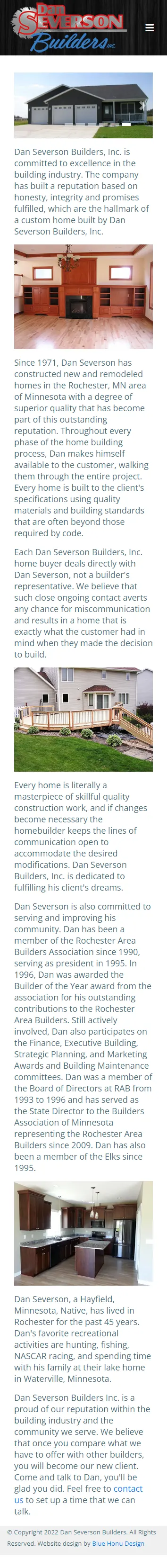 Screenshot 4 of the website for Dan Severson Builders